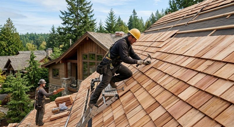 Natural Wood Roof Installation in Alexandria, VA
