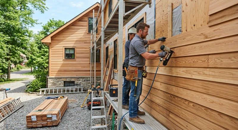 Wood Plank Siding Installation in Boston, MA