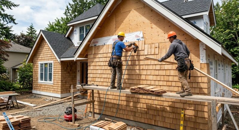 Wood Shake Siding Installation in Boston, MA